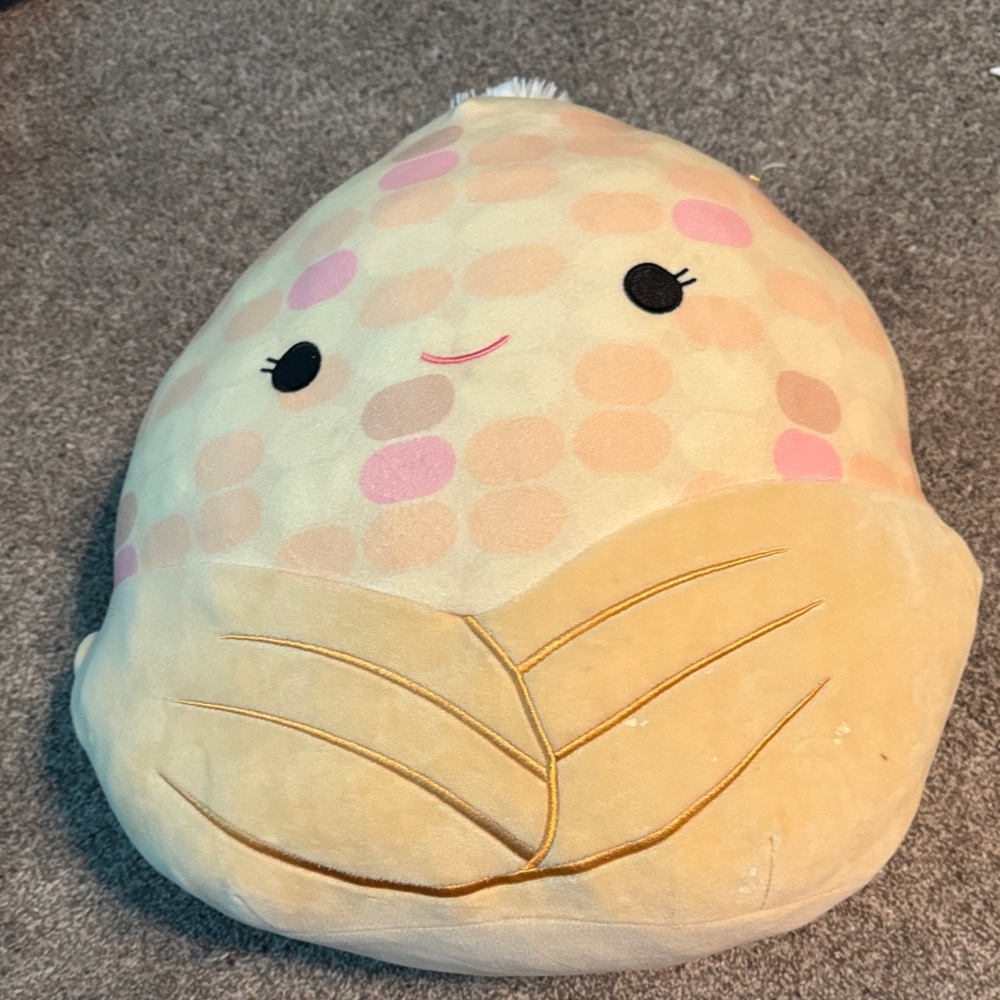 Squishmallows Tan and Pink Stuffed Animal